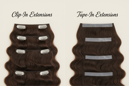 Tape-In Hair Extensions vs Clip-Ins: Which Is Better? - Blendé Hair UAE